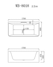 Load image into Gallery viewer, WB-8018 massage bathtub
